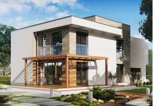 Flat roof house