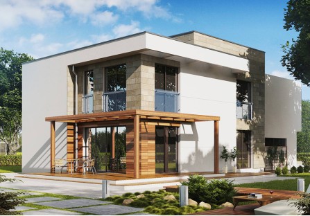 Flat roof house